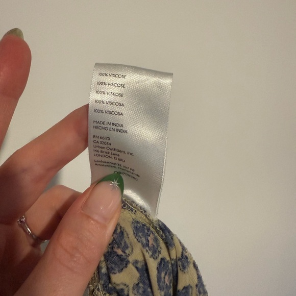 Urban Outfitters Blue and Tan Smocked Balloon Bottoms - Picture 5 of 5